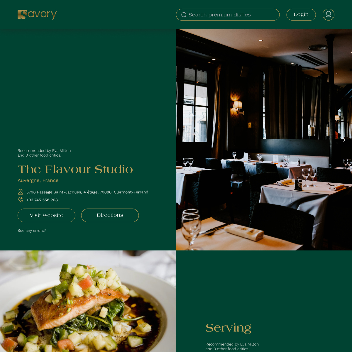 Savory - Atlas restorana - dizajn koncept 