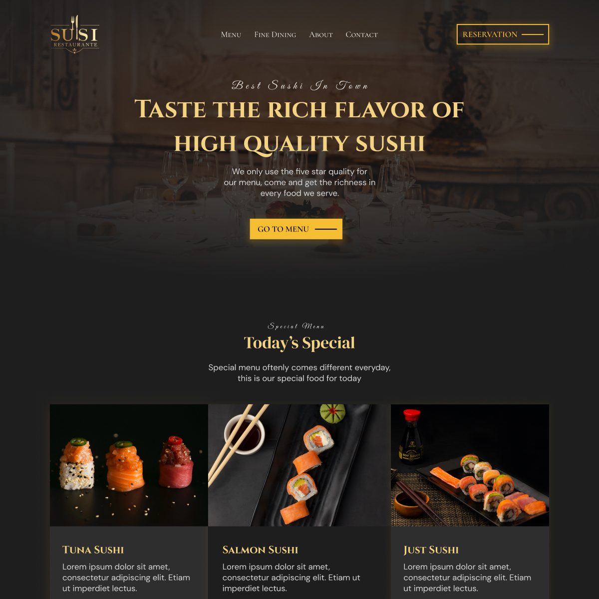 Sushi Bar - dizajn koncept